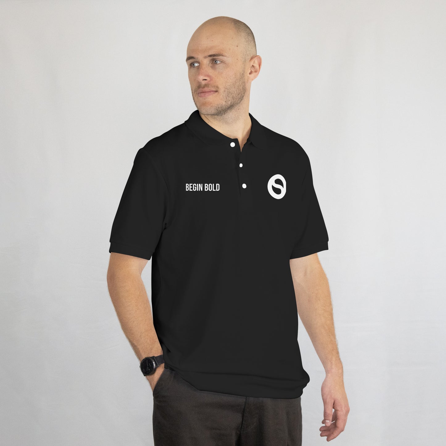 Begin Bold Polo – Embroidered Identity Edition